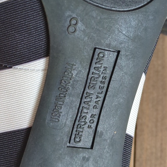 Black & White Striped Stiletto Pointed Toe Heels Pumps Goth Beetlejuice - Picture 9 of 11